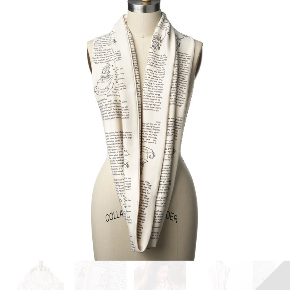 Alice in Wonderland infinity scarf by Storiarts